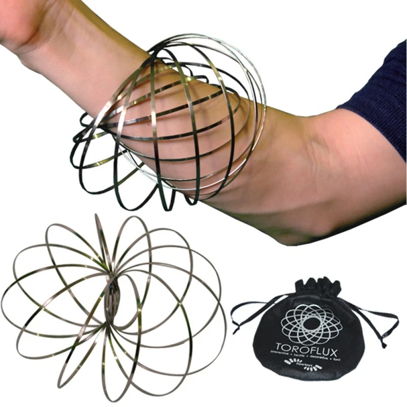 Магическа обемна плъзгаща се гривна TOROFLUX Ring 180508, Анти Стрес, Метална, 13см